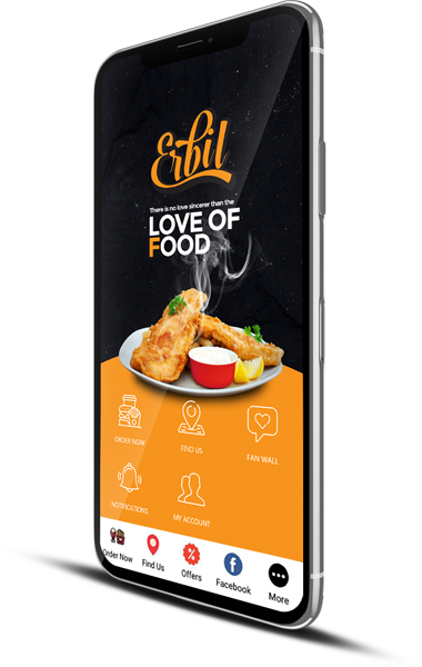 Erbil fish and chips takeaway Dalkeith app mockup